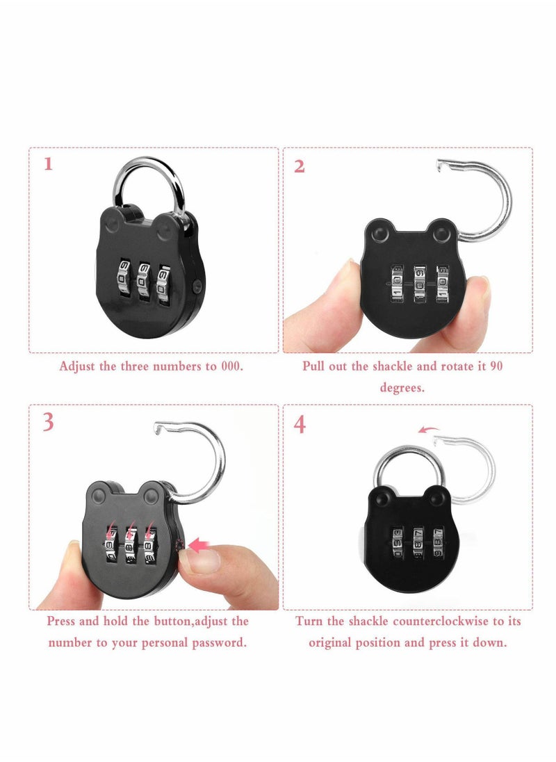 Y&D - Luggage Locks, 8 Pcs Travel Suitcase 3 Digit Combination Padlock Codes - Image 1