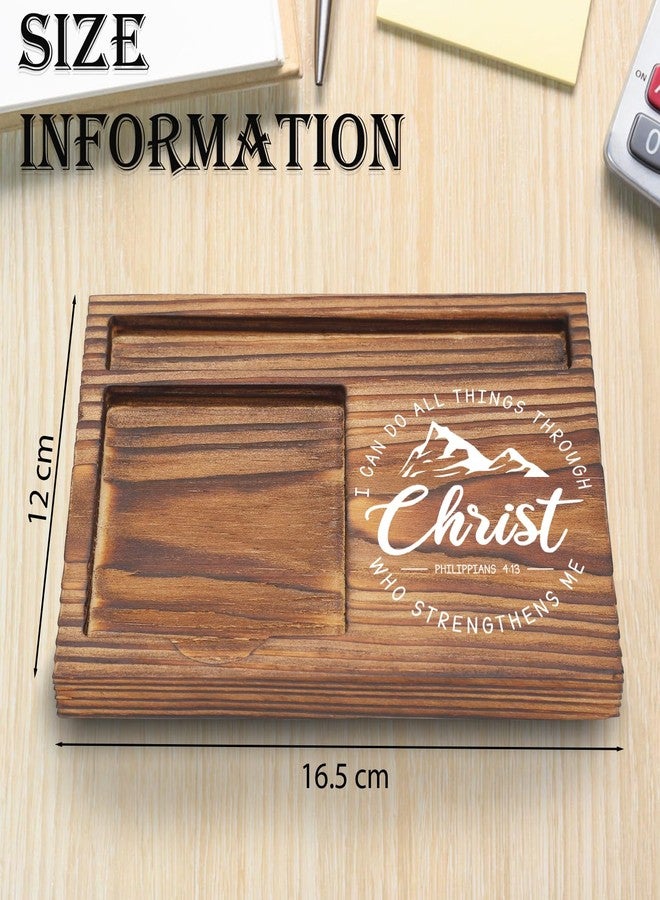 YODOCAMP Christian Desk Organizer, Bible Verse Sticky Note Holder, Philippians 4:13 I Can Do All Things Through Christ, Religious Gifts for Christians, Pastors, Church Leaders, Believers TZP101 - Image 4