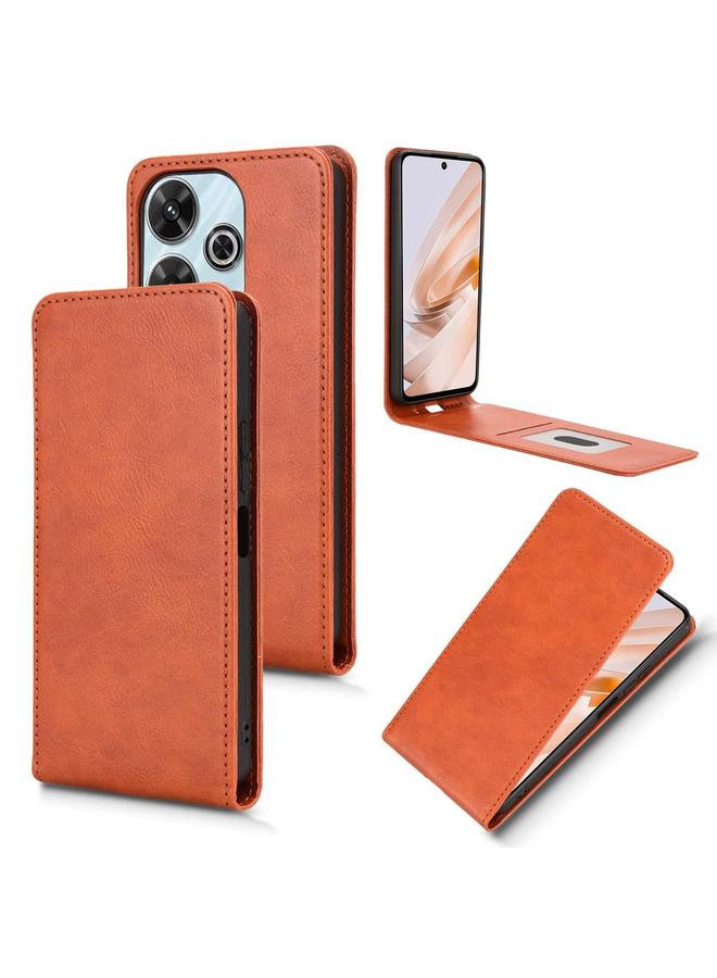 S-TOP Case For Redmi 13 4G / Note 13R 5G Magnetic Vertical Flip Leather Phone Case - Image 1