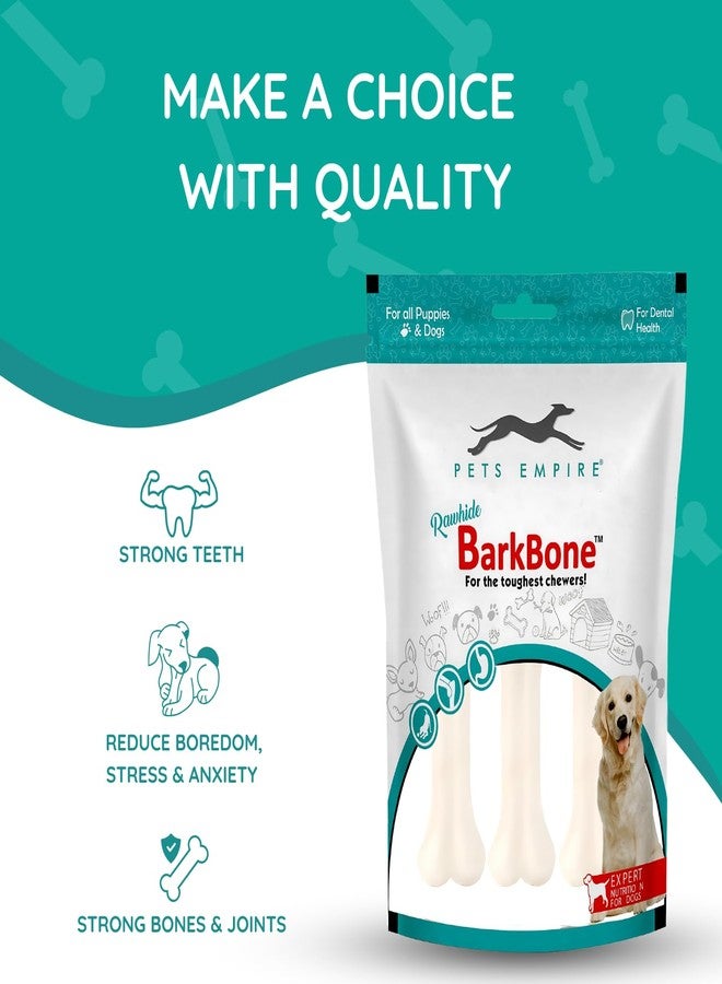 PETS EMPIRE Rawhide Pressed Chew Dog Bone Pack 3 Inches, Chewy Dogs Training and Feeding Treats, Crunchy Chew Calcium Bones, Pet Haddi Treat for Dogs, Pups, Puppies - 30N - Image 4
