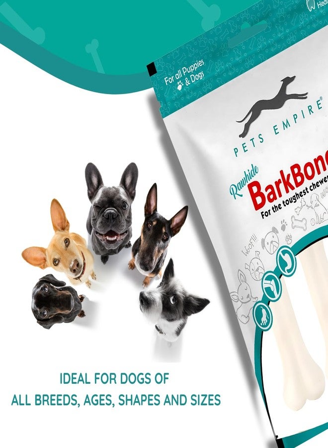 PETS EMPIRE Rawhide Pressed Chew Dog Bone Pack 3 Inches, Chewy Dogs Training and Feeding Treats, Crunchy Chew Calcium Bones, Pet Haddi Treat for Dogs, Pups, Puppies - 30N - Image 5