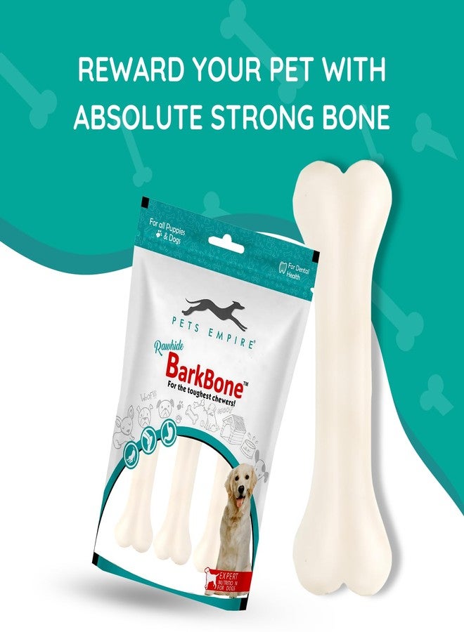 PETS EMPIRE Rawhide Pressed Chew Dog Bone Pack 3 Inches, Chewy Dogs Training and Feeding Treats, Crunchy Chew Calcium Bones, Pet Haddi Treat for Dogs, Pups, Puppies - 30N - Image 3