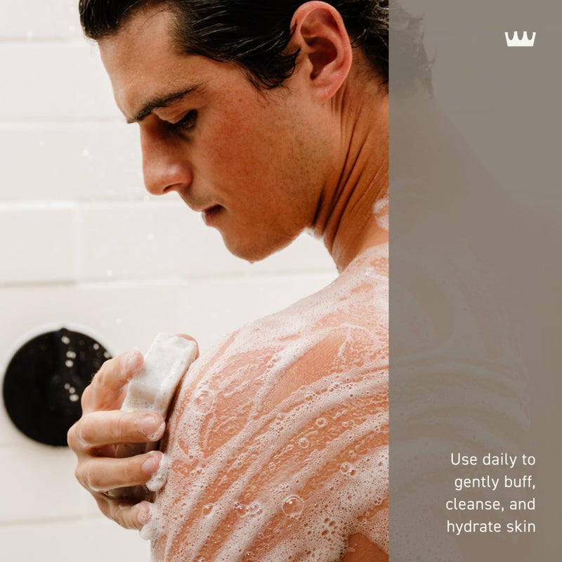 Cremo Exfoliating Body Bar for Men, Vintage Suede Scent, Multi-Layered Fragrance That Buffs, Cleanses and Hydrates Skin, 5oz - Image 2