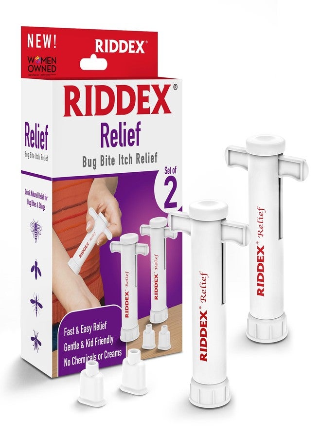 Riddex أداة سحب لدغات الحشرات RIDDEX - تخفيف حكة لدغات الحشرات بشكل طبيعي وخالي من المواد الكيميائية لدغات النحل والذباب، قابلة لإعادة الاستخدام، رائعة للتخييم والمشي والسفر، علاج لتخفيف لدغات البعوض 2 عبوة - Image 1