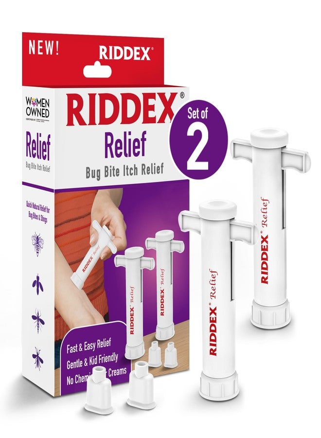 Riddex أداة سحب لدغات الحشرات RIDDEX - تخفيف حكة لدغات الحشرات بشكل طبيعي وخالي من المواد الكيميائية لدغات النحل والذباب، قابلة لإعادة الاستخدام، رائعة للتخييم والمشي والسفر، علاج لتخفيف لدغات البعوض 2 عبوة - Image 2