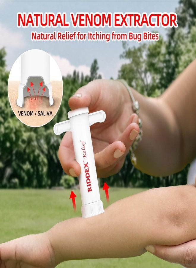 Riddex أداة سحب لدغات الحشرات RIDDEX - تخفيف حكة لدغات الحشرات بشكل طبيعي وخالي من المواد الكيميائية لدغات النحل والذباب، قابلة لإعادة الاستخدام، رائعة للتخييم والمشي والسفر، علاج لتخفيف لدغات البعوض 2 عبوة - Image 4
