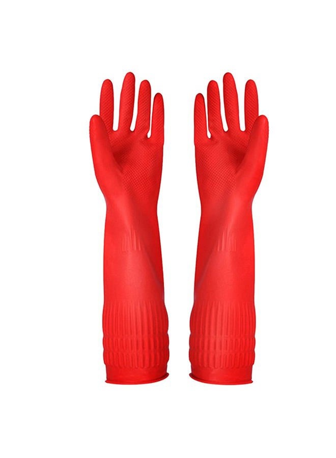 YSLON Rubber Cleaning Gloves Kitchen Dishwashing Glove 3-Pairs,Waterproof Reuseable.(Small) - Image 1