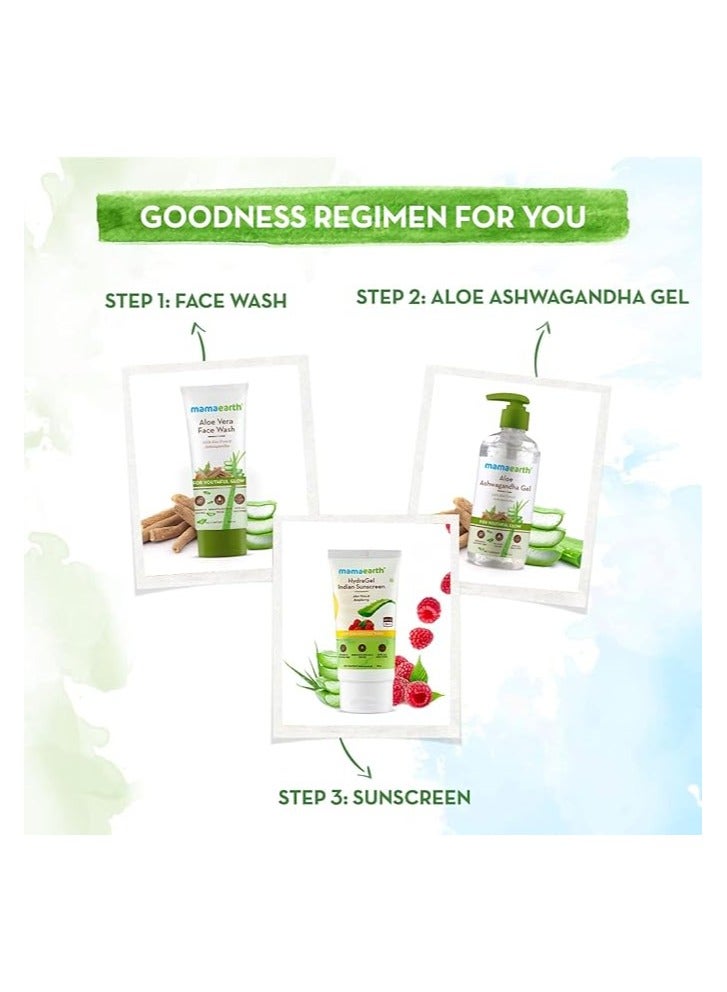 Mamaearth Ashwagandha Gel, For Face, With Aloe Vera And For A Youthful Glow - 300 Ml - Image 5