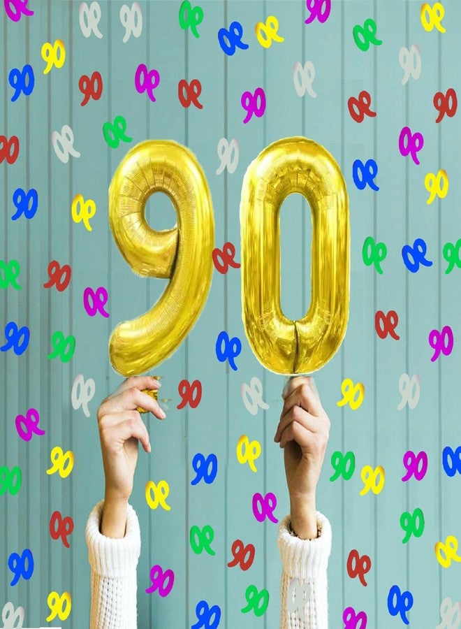 OJLDKTH زينة عيد الميلاد التسعين، زينة طاولة لامعة معدنية لحفلات أعياد الميلاد والذكرى السنوية والتقاعد. (90 لونًا) - Image 4