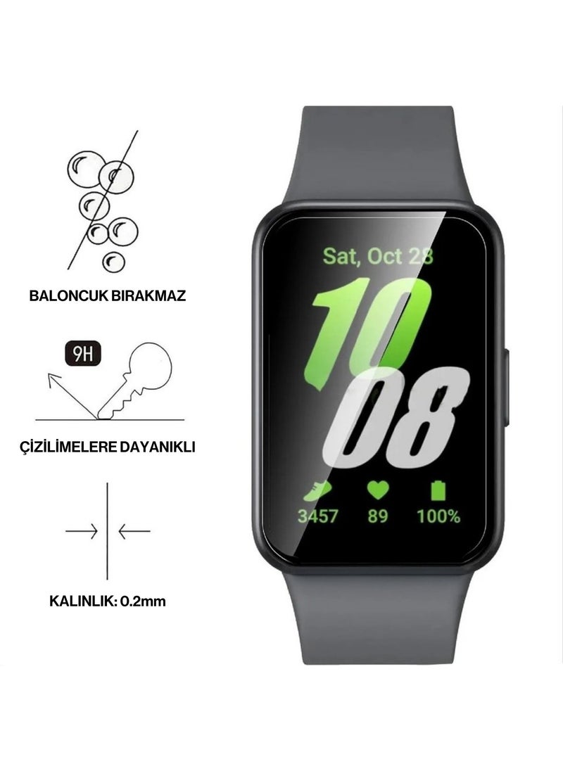 Techmaster Samsung Galaxy Fit 3 R390 Compatible 3D Glass Full Screen Protector  - Image 2