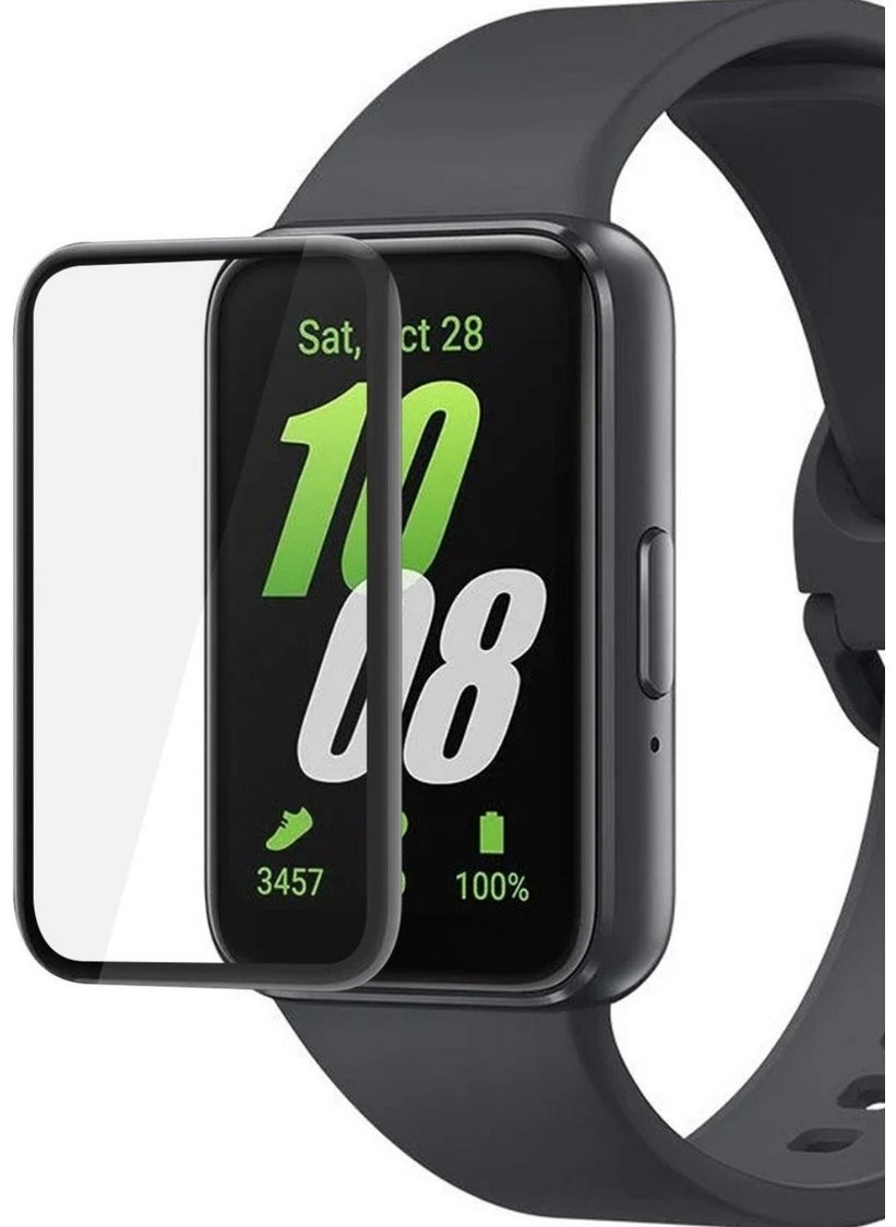 Techmaster Samsung Galaxy Fit 3 R390 Compatible 3D Glass Full Screen Protector  - Image 1