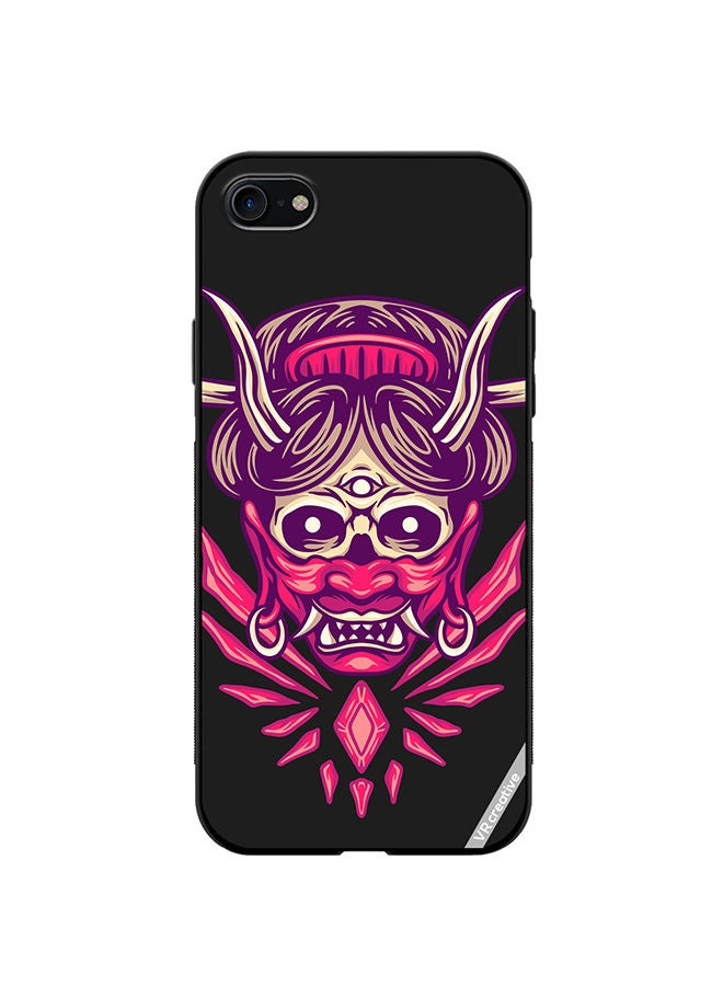 VR CREATIVE Protective Case Cover For Apple iPhone SE (2022) Oni Geisha Design Multicolour - Image 1