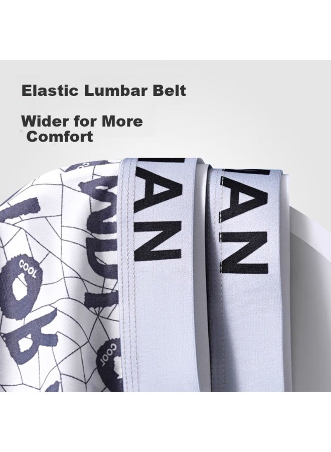 Yalu Yaloo Men's Ice Silk Seamless Antibacterial Plus Size Boxer Briefs Youth Men's Shorts - Image 2