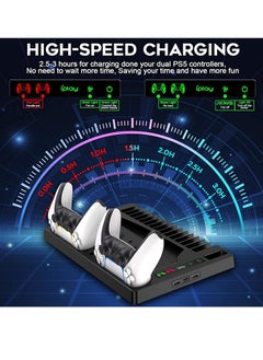 PS5 Vertical Stand with Cooling Fan PS5 Multifunctinal Charging Station with LED PS5 Dual Console Charger Docking Station PS5 Headset Organizer with 15 Game Slots - pzsku/Z195B7B7B13462D49F55BZ/45/_/1710926798/7b3bd93c-0462-4d5f-9a15-956adf2e86e2