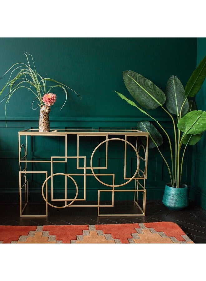 Mobellya Polygonia Console Gold Steel - Image 1