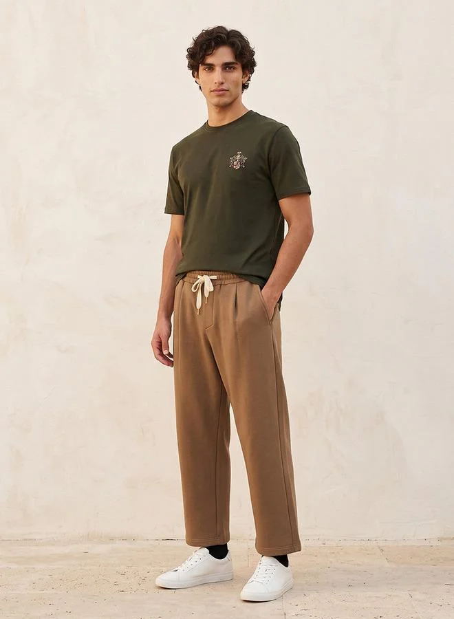 لي كوبر Lee Cooper Crew Neck Short Sleeves Logo Print T-shirt