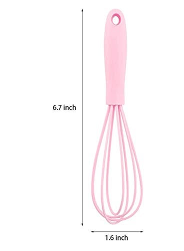 LAPXSNZD Silicone Whisk 5 Pcs Colorful Kitchen Mini Silicone Whisks,Whisk Set Egg Beater for Blending Whisking Beating Stirring Cooking Baking - Image 2