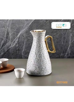 petros Elegant thermos set for tea and coffee, dotted grey/gold 