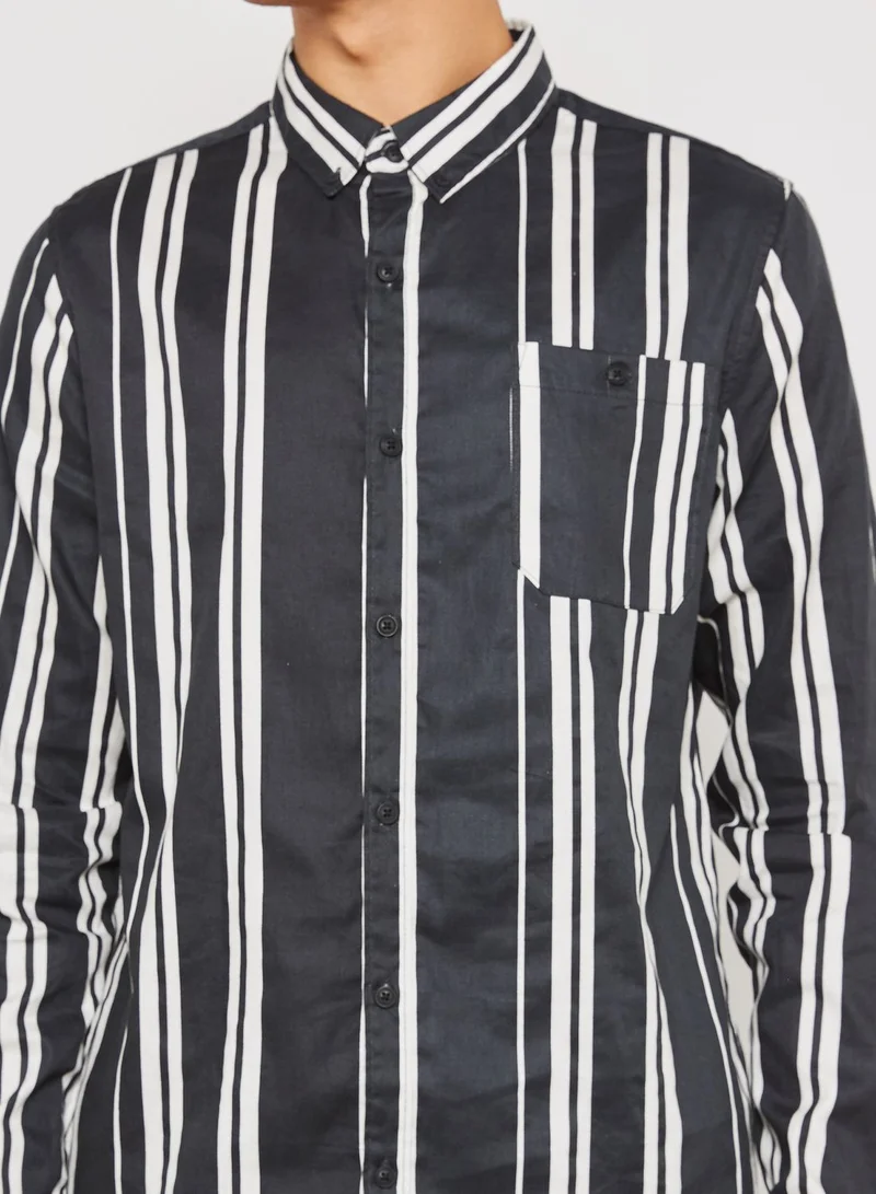 Cotton On Vintage Striped Regular Fit Shirt