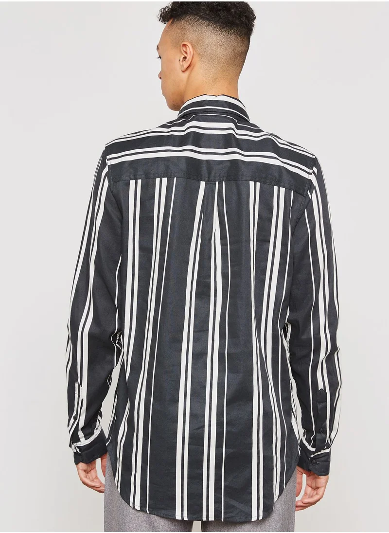 Cotton On Vintage Striped Regular Fit Shirt