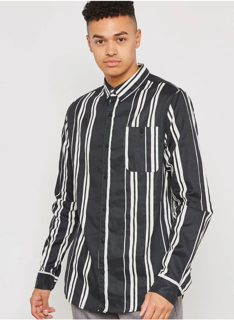 Cotton On Vintage Striped Regular Fit Shirt