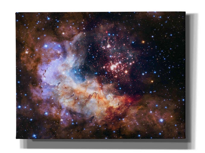 CELESTIAL FIREWORKS HUBBLE SPACE TELESCOPE CANVAS WALL ART 12 X 16