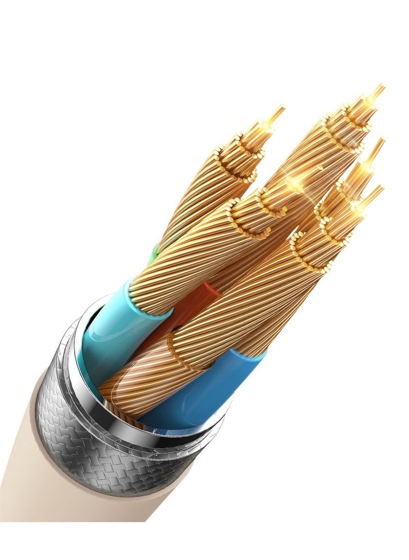 Raxoom Alpha Series 36W Type-C to Lightning Data Cable with LED Indicator â€“ 1.2m Beige - Image 4