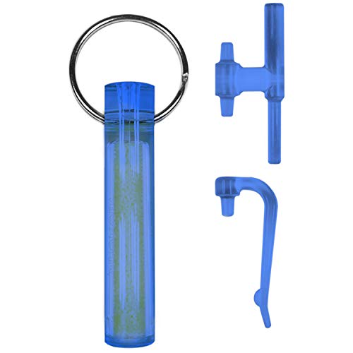 GEAR AID Ni Glo 2” UV Rechargeable Glowing Keychain – Multi-Purpose Glow-in-the-Dark Accessory for Camping, Scuba Diving, Night Fishing, Hiking, Emergency Kits, and Everyday Use, Blue, 1 Pack - Image 2
