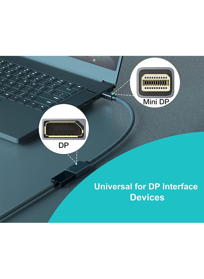MOWSIL - محول Mini DisplayPort إلى DisplayPort، محول Mini DP ذكر إلى DP أنثى، دقة مدعومة 4K@60Hz لأجهزة iMac والكمبيوتر المحمول وMac Mini والشاشات وأجهزة التلفزيون عالية الدقة وجهاز العرض - Image 1