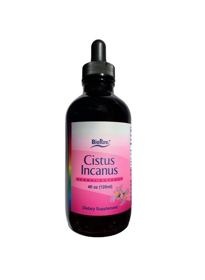 BioPure Cistus Incanus Herbal Extract - Wild Organic Cistus Incanus Tincture Rich in Antioxidants, Polyphenols & Bioflavonoids Great for Immune Function, The Gut, and Overall Wellness - 4 fl oz - Image 1