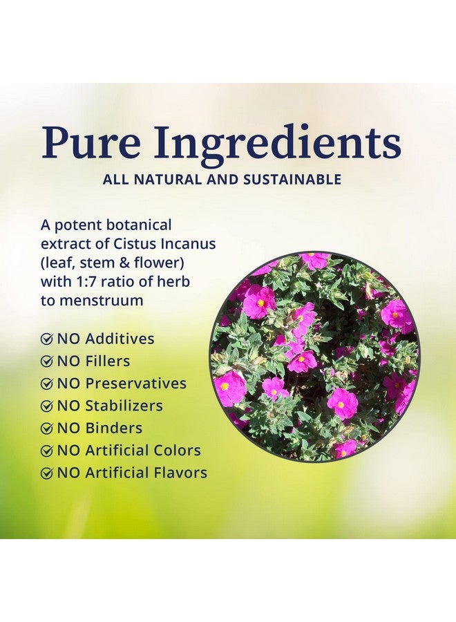 BioPure Cistus Incanus Herbal Extract - Wild Organic Cistus Incanus Tincture Rich in Antioxidants, Polyphenols & Bioflavonoids Great for Immune Function, The Gut, and Overall Wellness - 4 fl oz - Image 2