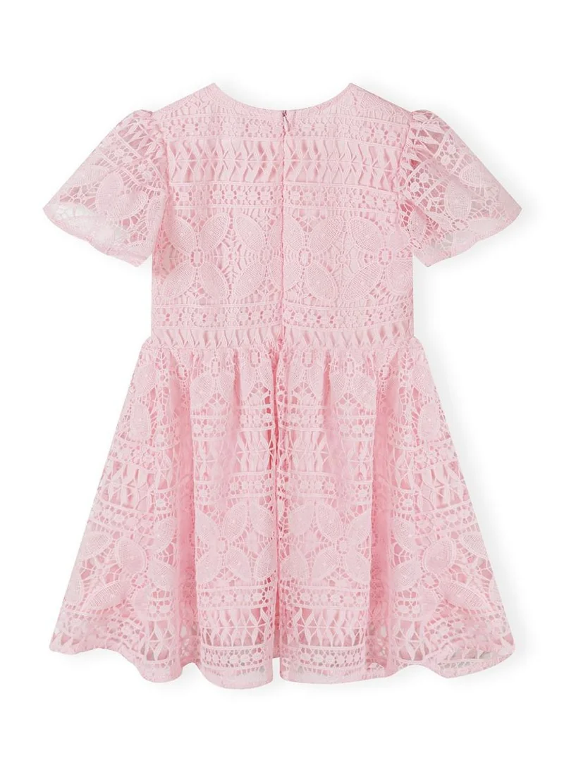 MINOTI Teens Flare Sleeve Dress With Circle Skirt