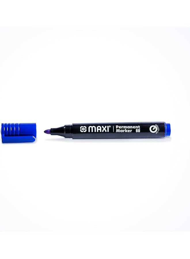 Maxi Permanent Marker Chisel Box Of 10Pc Blue - Image 2