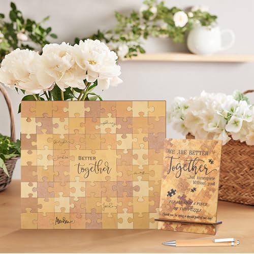 Motipuns Wedding Guest Book Alternative Wooden Guest Book Wedding Party Favors for Table Sign Decor 66 Pcs Guestbook Alternative for Engagement Anniversary - Image 5