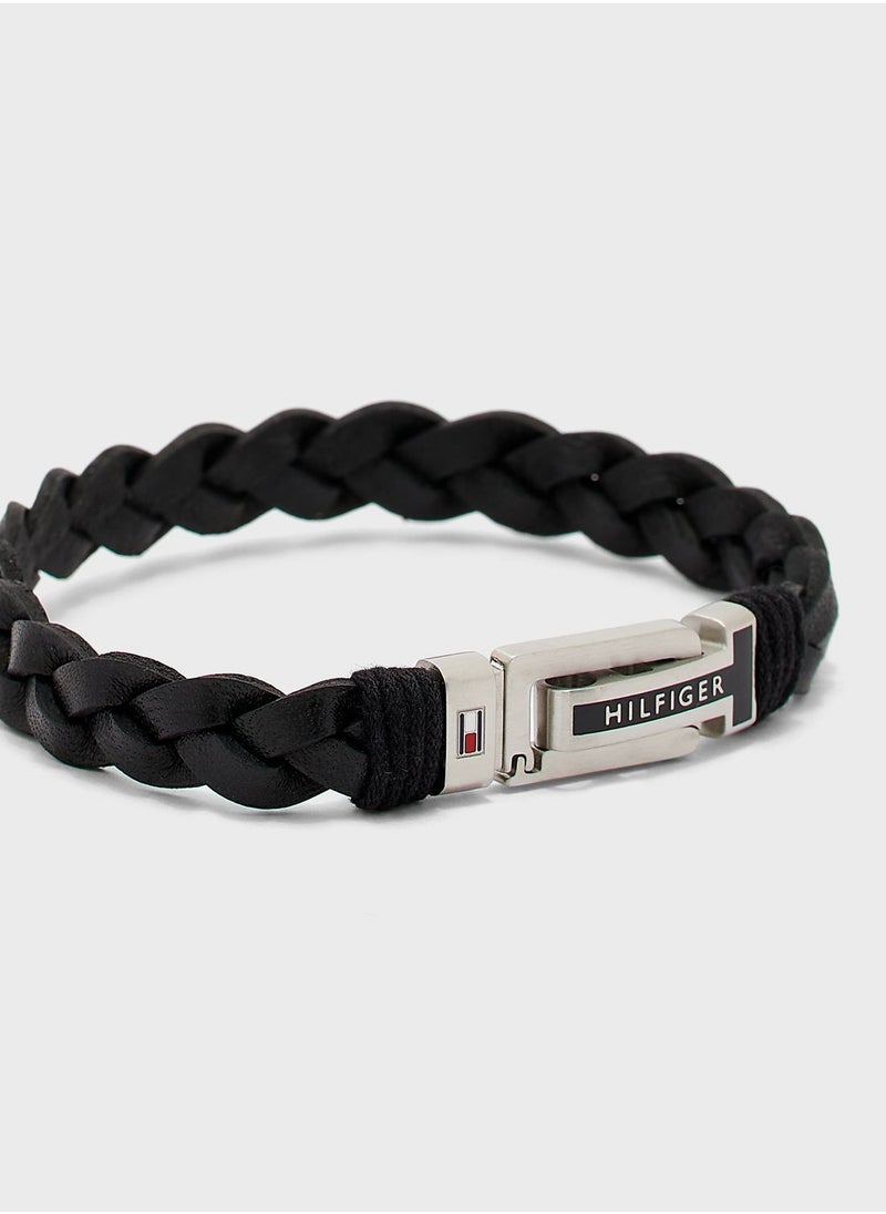 TOMMY HILFIGER Flat Braided Leather Bracelet  - Image 3