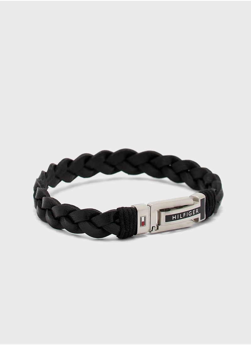 TOMMY HILFIGER Flat Braided Leather Bracelet  - Image 1