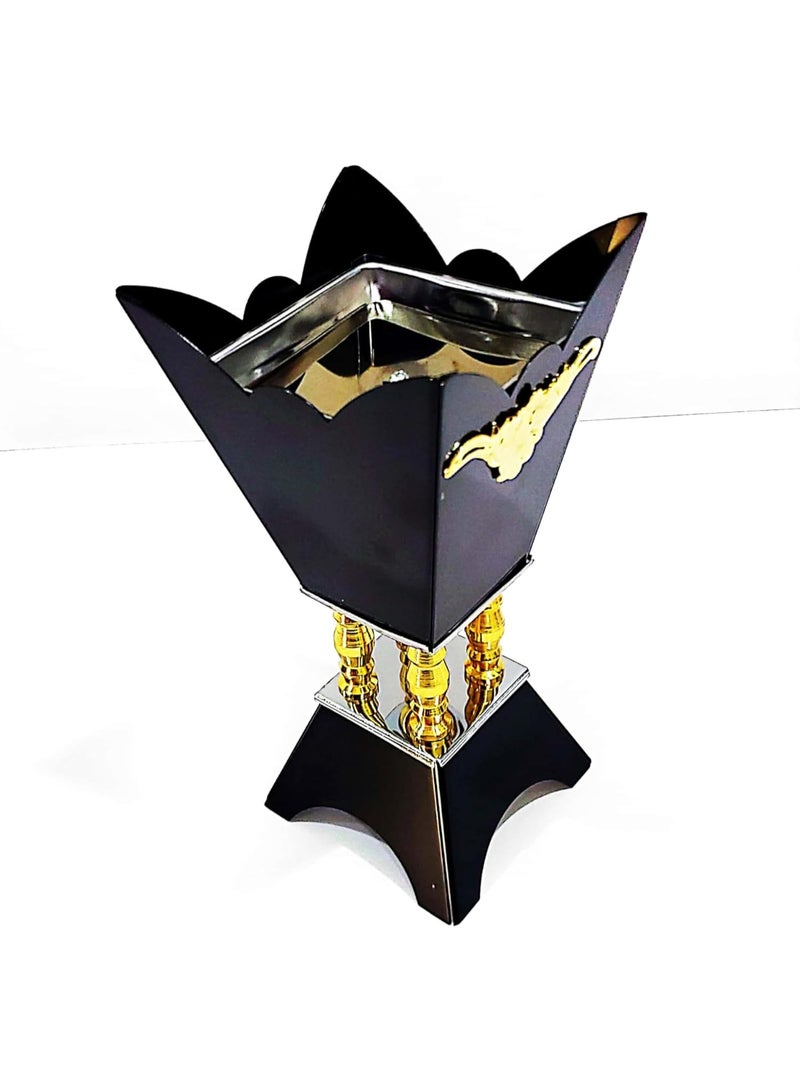 اس اي مبخرة كهربائية يابانية | مثالية لحرق خشب العود العربي ومسحوق البخور | تصميم عصري (اسود) | - Image 4