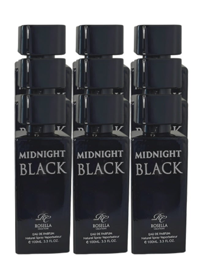 روزيلا 9 قطع عطر ميدنايت بلاك للنساء 100 مل - Image 1