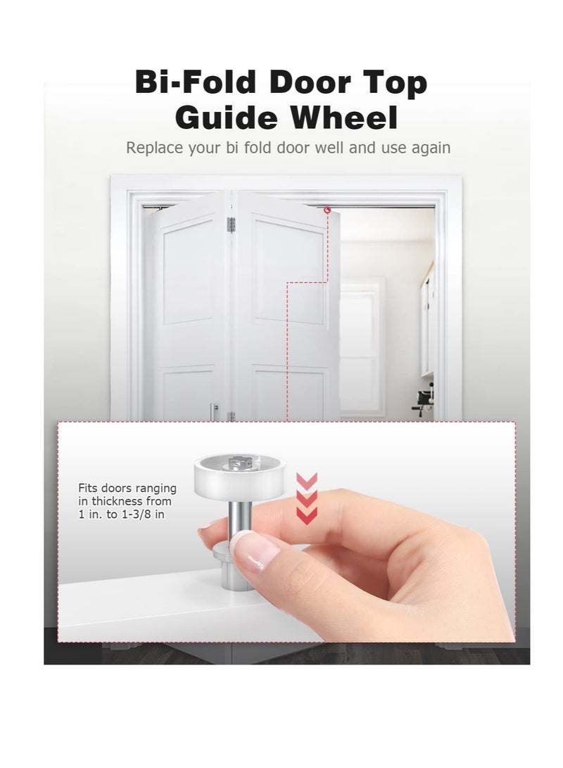 SOLARAE 16 PCS Bifold Door Hardware Repair Kit,  Repair Replacement Parts for Bi-fold Door Sliding Door, Suitable for Folding Pocket Door Accordion Door Barn Door - Image 2