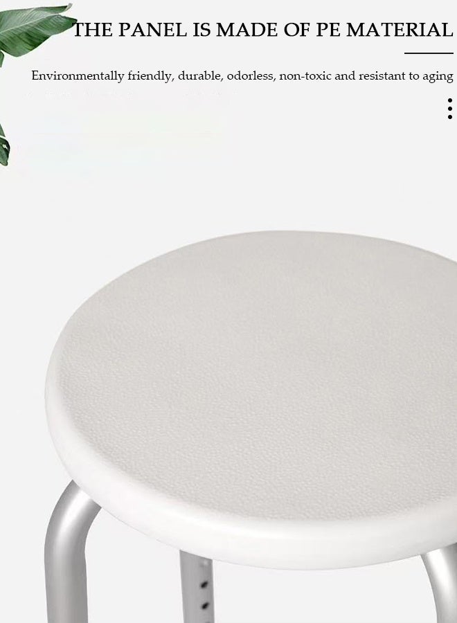 DUNISO Shower Circular Chair Bath Stool with Anti-Slip Rubber Feet,  Medical Toilet Seat, Heavy Duty Anti-Slip Legs Inside Shower Tub Stool for Bathroom Elderly Senior Disabled Injured Handicap Pregnant - Image 4