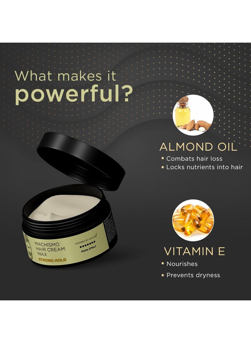 The Man Company Machismo Stronghold Hair Wax for Men Stylish Matte Finish with Volume Non Sticky - 100gm - Image 5