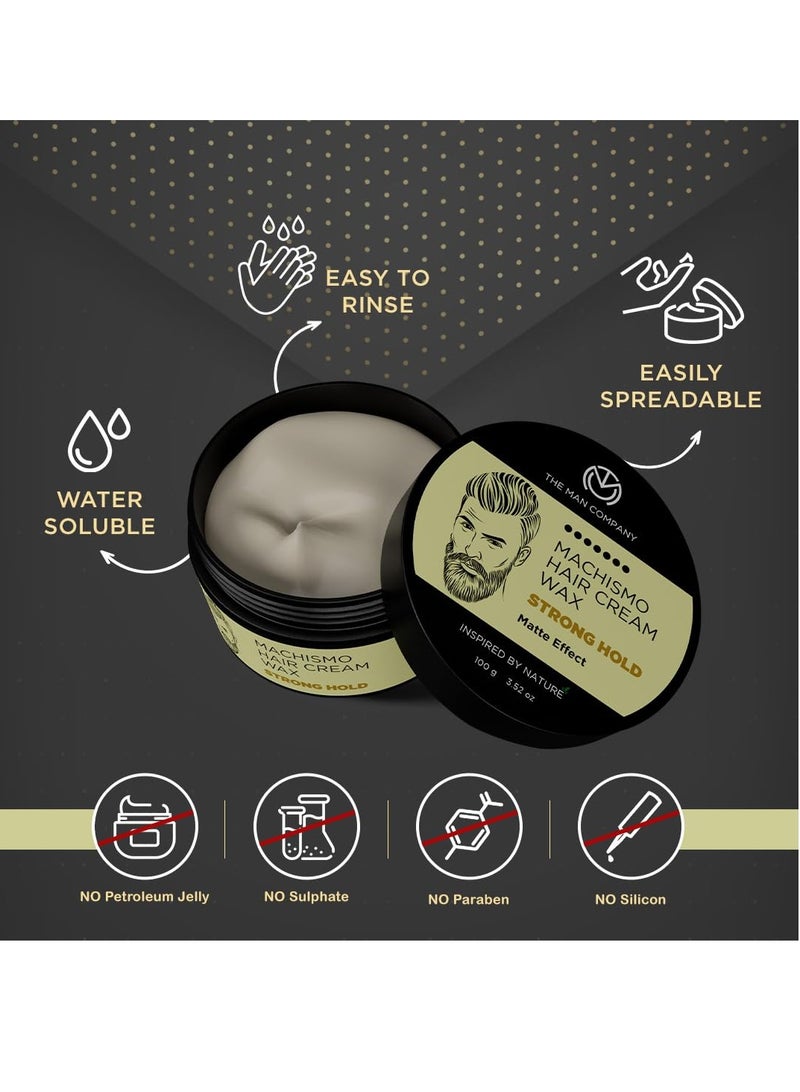 The Man Company Machismo Stronghold Hair Wax for Men Stylish Matte Finish with Volume Non Sticky - 100gm - Image 4