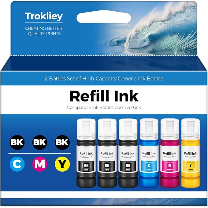 522 Ink Refill Bottles ET-2800 ET-2400 ET-4800 ET-2803 ET 2800 ET 4800 for 522 Ink Bottles Ink 522 Compatible for ET2800 ET 2400 ET4800 ET2400 ET 2803 ET2803 ET-2720 ET-4700 ET-4810 ET-2840 Printer