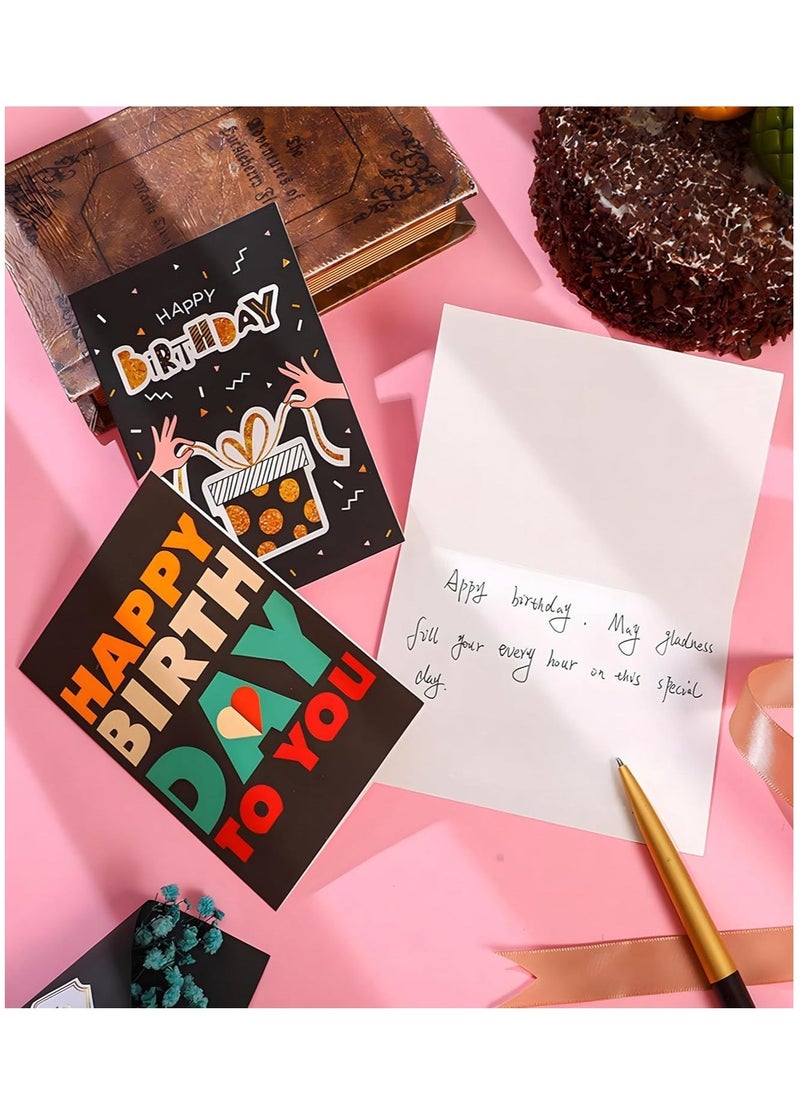 6 Unique Birthday Cards Bulk with Envelopes and Stickers, Blank Happy Birthday Card Set, Pack of Birthday Cards for Kids, Men, Women (Style C) - Image 4