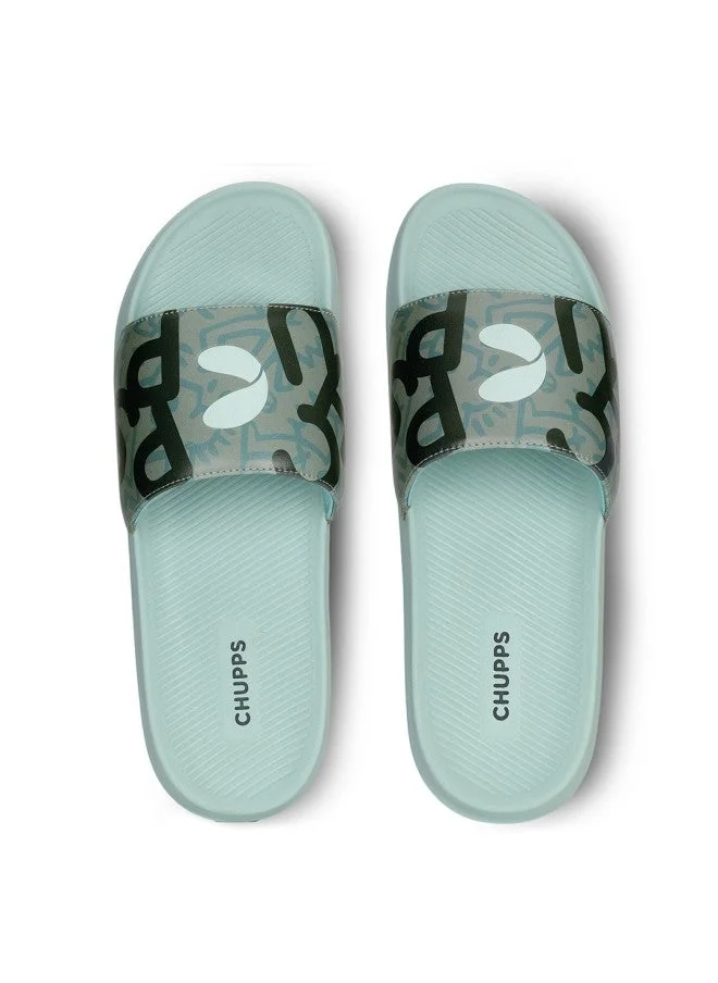 تشيبس CHUPPS Sea Green Casual Sliders for Men