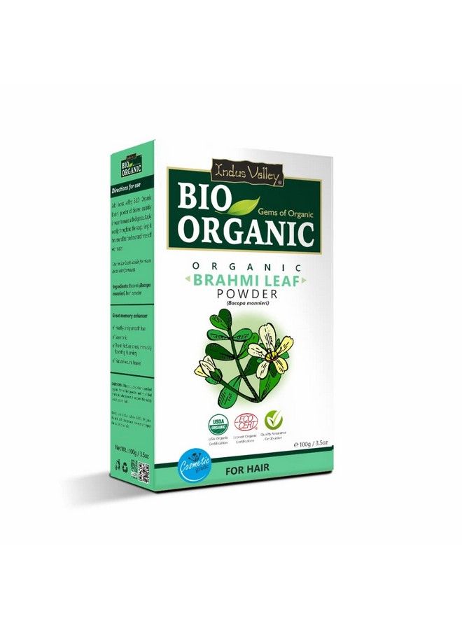 Indus Valley 100% Organic Brahmi Powder ; Bacopa Monnieri For Hair Cleanser & Hair Care (100G) - Image 1