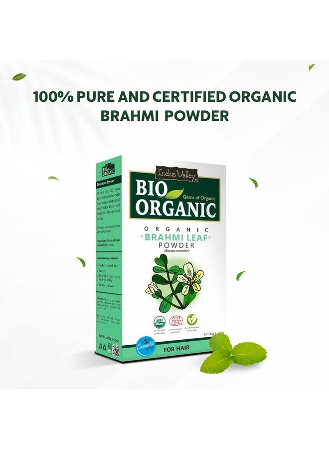 Indus Valley 100% Organic Brahmi Powder ; Bacopa Monnieri For Hair Cleanser & Hair Care (100G) - Image 5