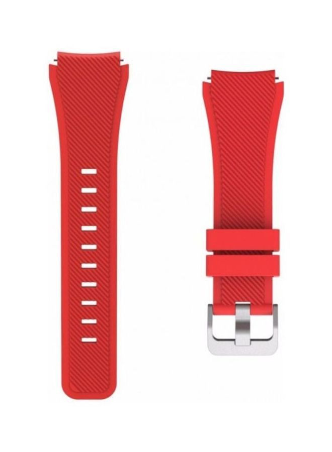 NIBEMINENT Replacement Silicone Band For Samsung Galaxy Gear S3 Classic/Gear Frontier/Huawei GT/GT2 46mm Red - Image 3