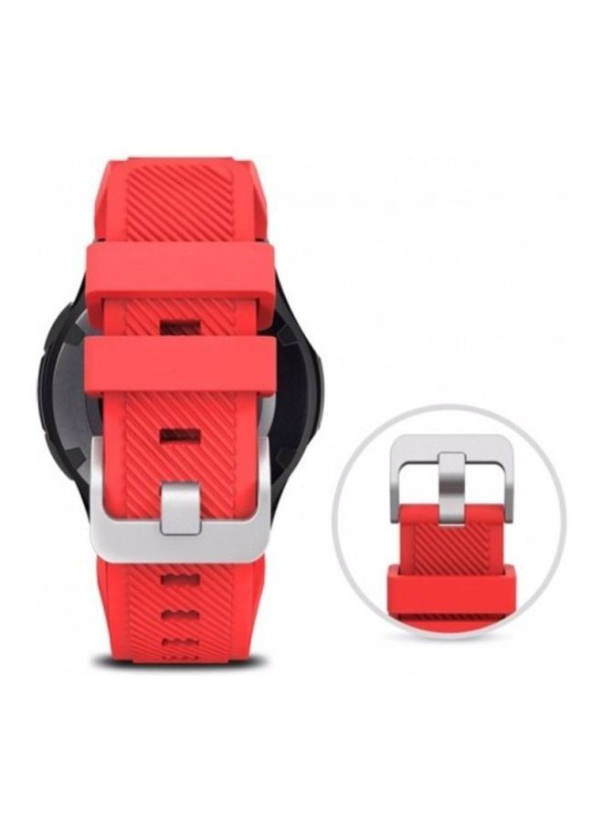 NIBEMINENT Replacement Silicone Band For Samsung Galaxy Gear S3 Classic/Gear Frontier/Huawei GT/GT2 46mm Red - Image 4