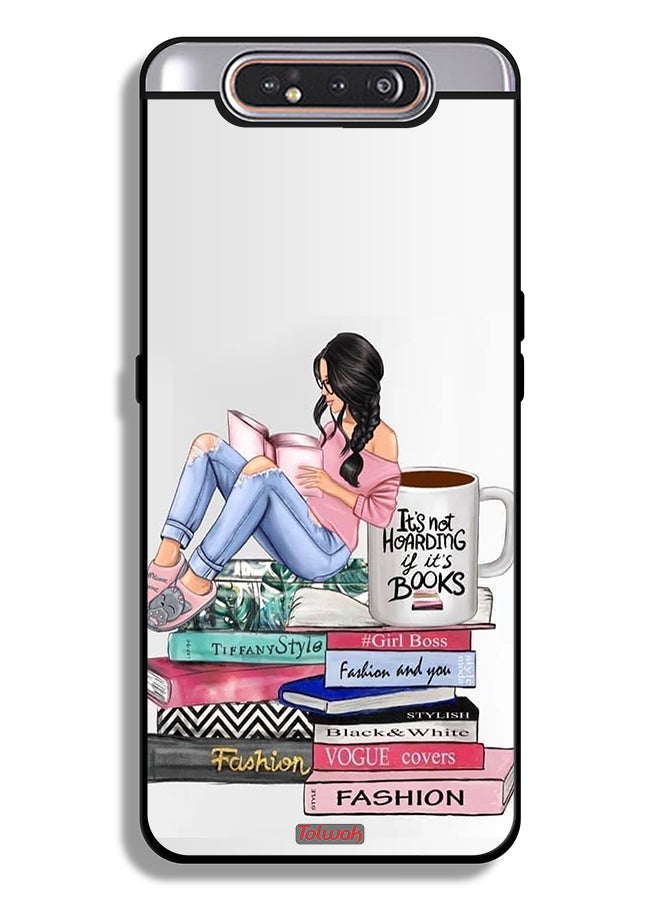 Tolwak Samsung Galaxy A80 Protective Case Cover Girl And Fashion Books Art - Image 1